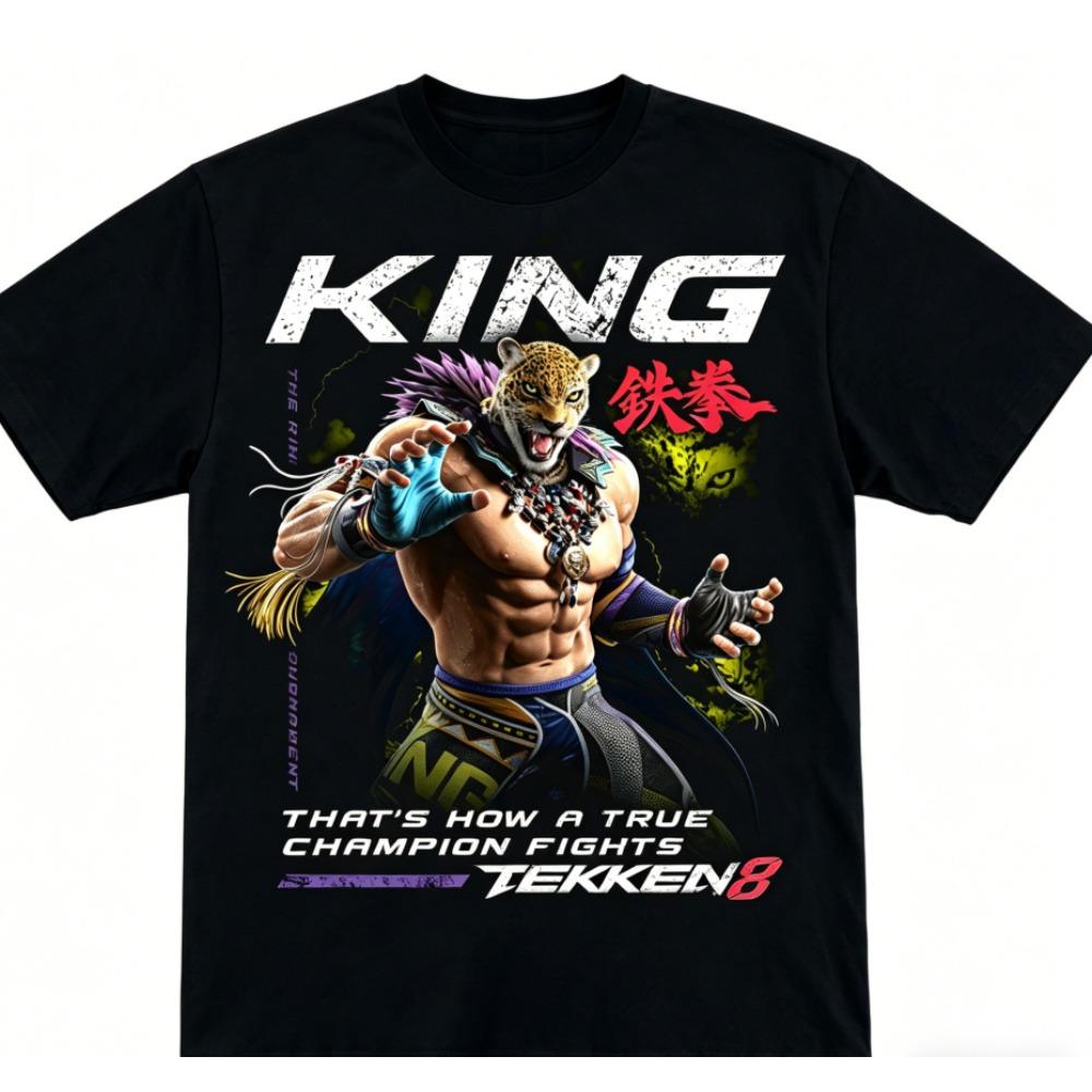 Футболка для любителя аниме Tekken Одежда на весь год индивидуальность Одежда Большой размер Унисекс Новая модель Для пар высокое качество мягкая