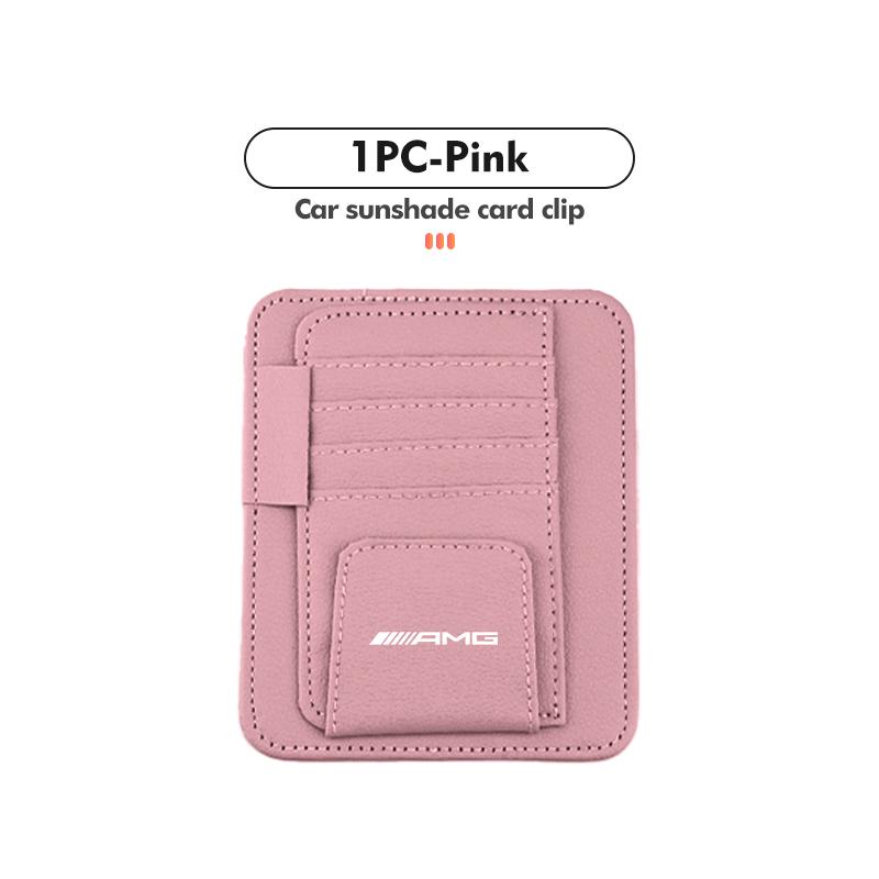 BLZ3 Car Sun Visor Glasses Clip Card Ticket Holder Accessories For Mercedes Benz AMG C180 C300 W124 W176 W177 C200 C260 GLC CLE CLA