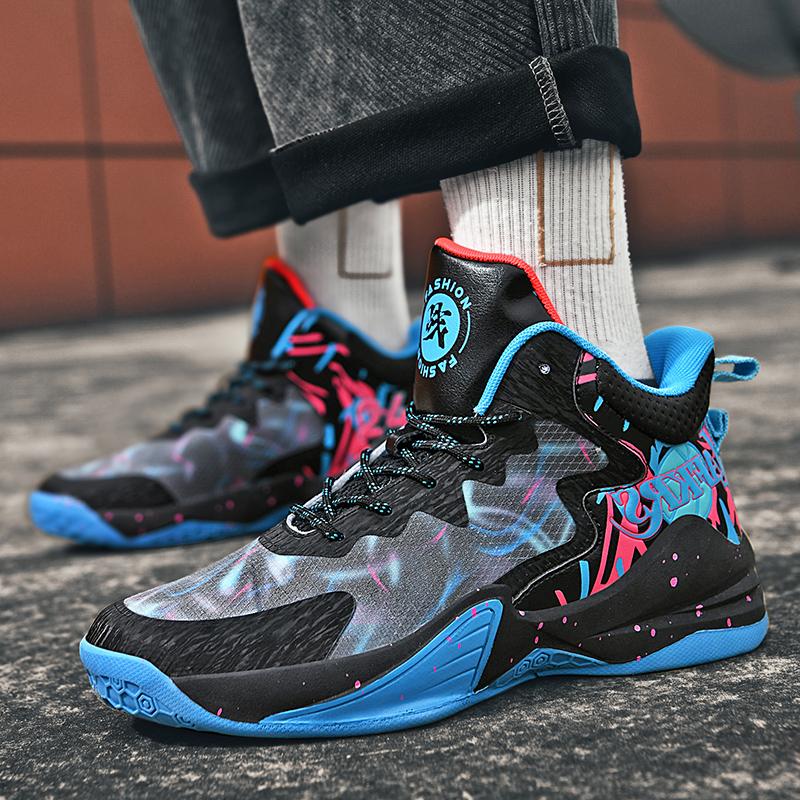 Модные мужские баскетбольные кроссовки, нескользящие, повседневные, мужские, высококачественные, баскетбольные ботинки, женские, дышащие, уличные, носимые, теннисные кроссовки