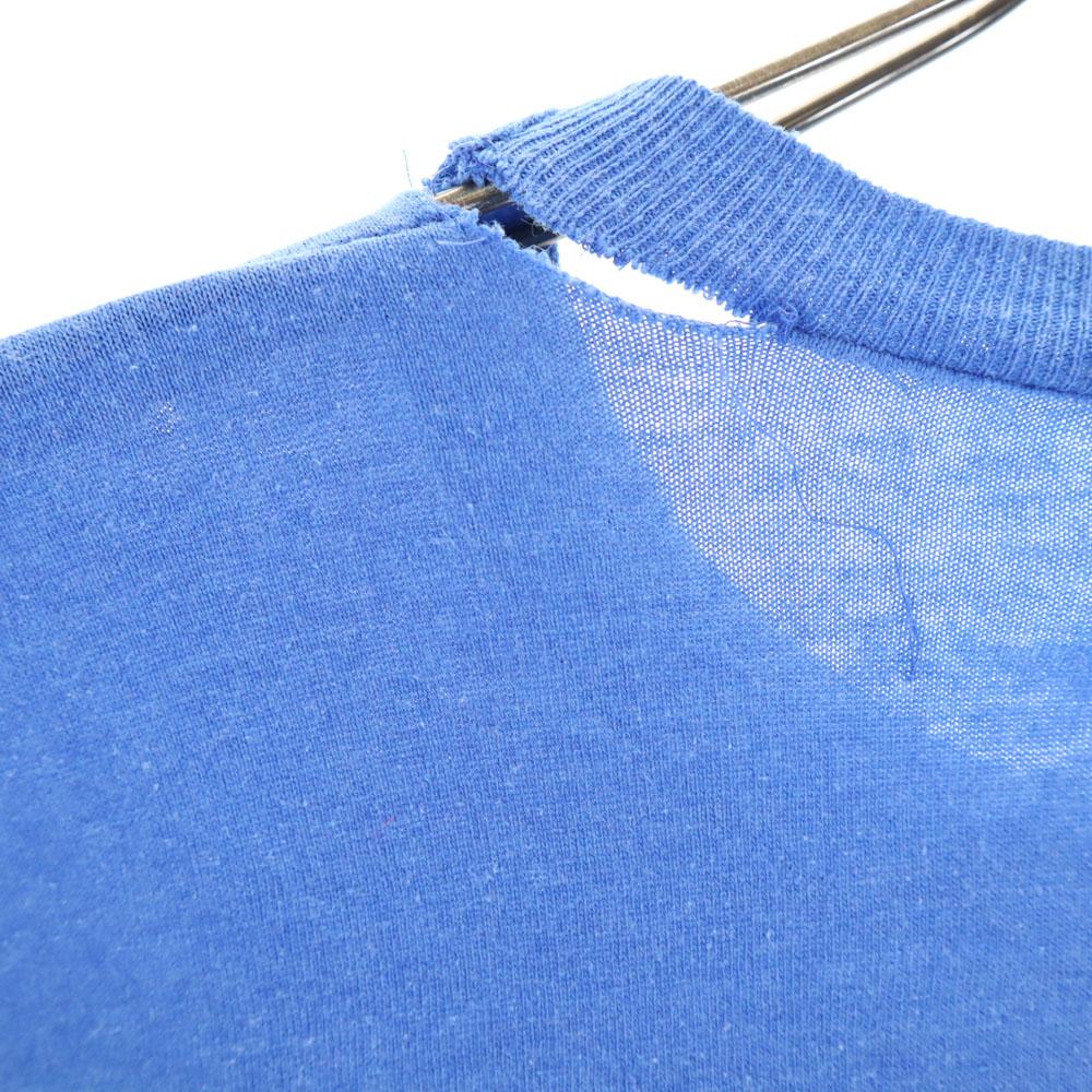 CocaCola 80-е винтажная футболка с коротким рукавом и одинарной строчкой L синяя мужская б/у