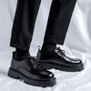 Men's Derby Thick Soled Shoes Trendy British Style Outdoor Leisure Business Party Daily Office Black Classic Wedding Shoes