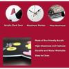 Creative acrylic cat wall clock with cat tail pendulum (42 cm x 18 cm) Home decor for living room, bedroom, kitchen  Battery not included