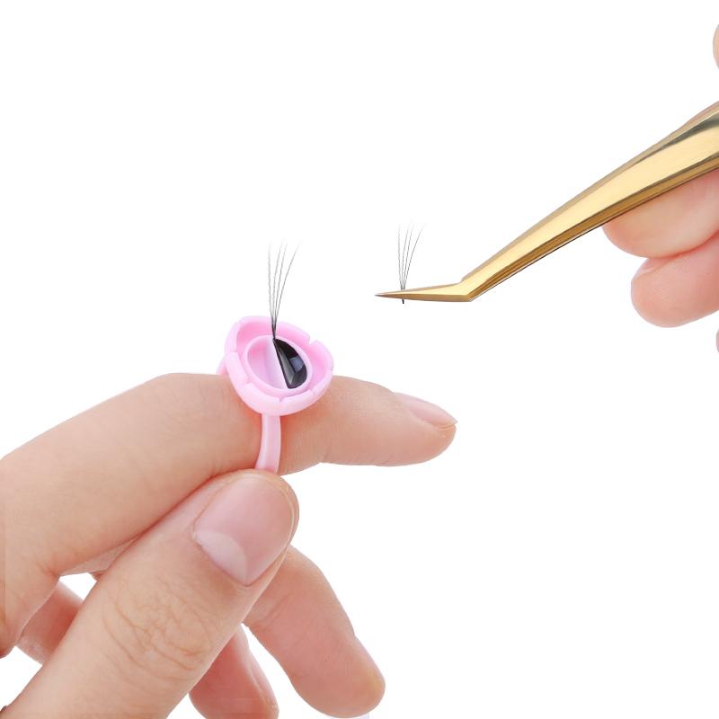 50/100Pcs Disposable Eyelash Glue Fan Cup Tattoo Pigment Eyelash Extension Tools Lash Supplies
