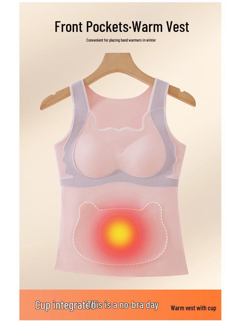 Развивающий терможилет для девочек с нагрудными вкладышами и карманами для учениц средней школы