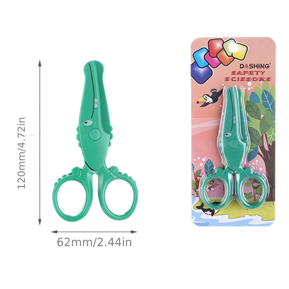 Safety Design Children Safety Scissors Blunt Tip Comfort Grip Art Craft Scissors Plastic Material Anti-Pinch Design Scissors