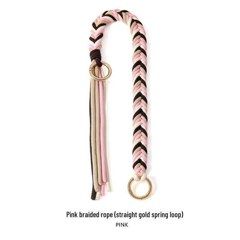 SP-109: Hand-Woven, Creative, Contrasting Color Shoulder Straps for Bags with Spring Rings