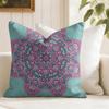 Mandala Bohemian Ethnic Cushion Cover Natural Linen Double Sided Print  Throw Pillow Case for Sofa Couch Home Decor