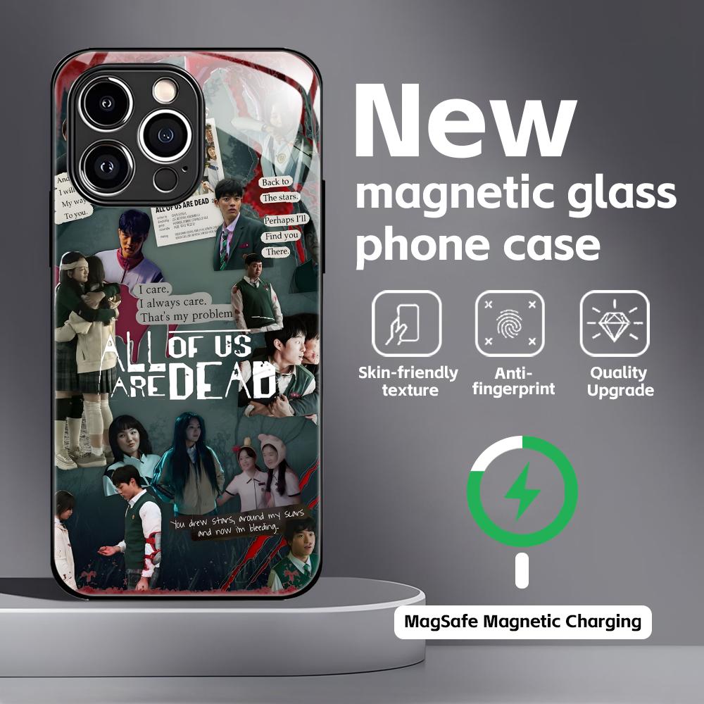 All of Us Are Dead Phone Case For iPhone17 16 15 14 13 12 11 X XR XS 8 Plus Mini Pro Max Glass Magnetic Case