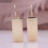 New Shiny Pendant Earrings Rose Gold Simple Rectangular Earrings Ladies Exquisite Earrings