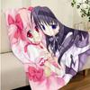 Плед «Puella Magi Madoka Magica», Флисовый плед с персонажами Мадока и Хомура из аниме, Милый Кавайный плед для декора комнаты