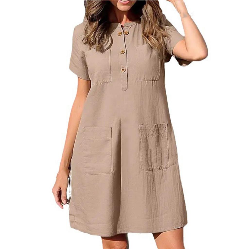 Женский повседневный сарафан длиной до колена, модное удобное платье