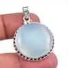Natural Chalcedony Gemstone 925 Solid Sterling Silver Jewelry Pendant 1.50" g8C67
