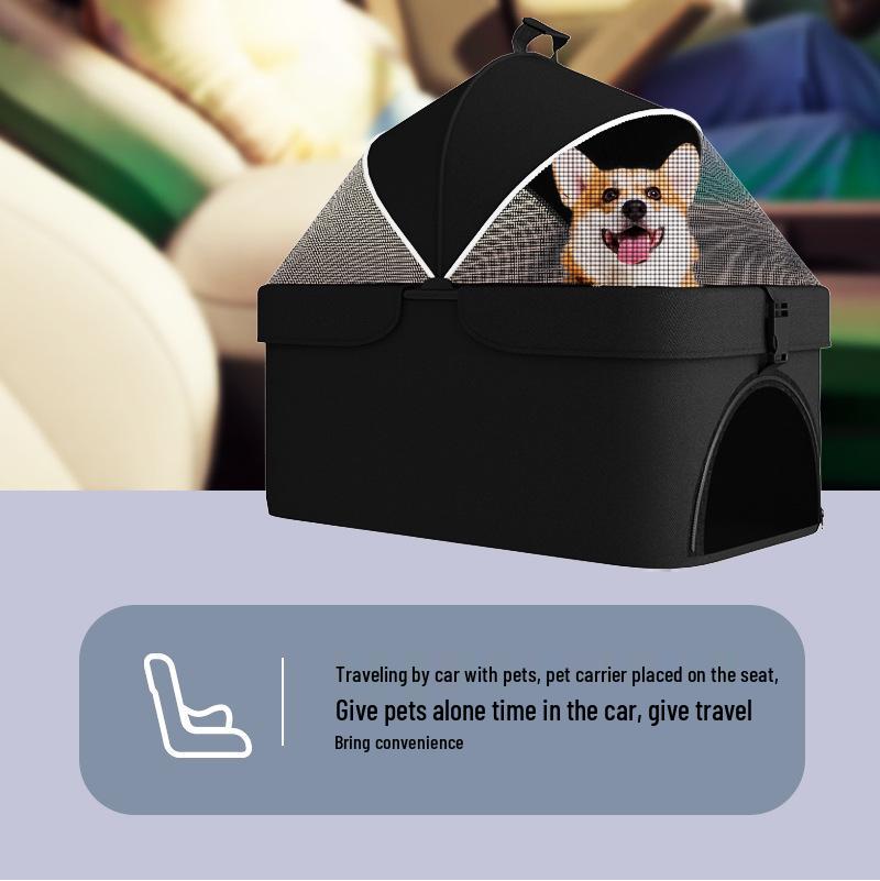 GVBB Compact Foldable Pet Stroller for Cats and Dogs - Lightweight, Detachable Design for Easy Travel.