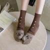 Split Toe Female Flip-flops Socks Cartoon Hosiery Two Toe Socks Middle Tube Socks Cat Socks