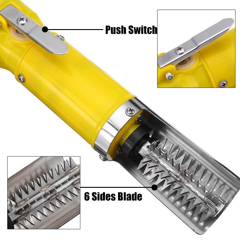 16.8V Электрическая рыбочистка Водонепроницаемая Перезаряжаемая Рыбочистка Очиститель Рыбы Удаляет Очиститель Удаляет Накипь Скребок Инструмент для Морепродуктов 28*5.5см