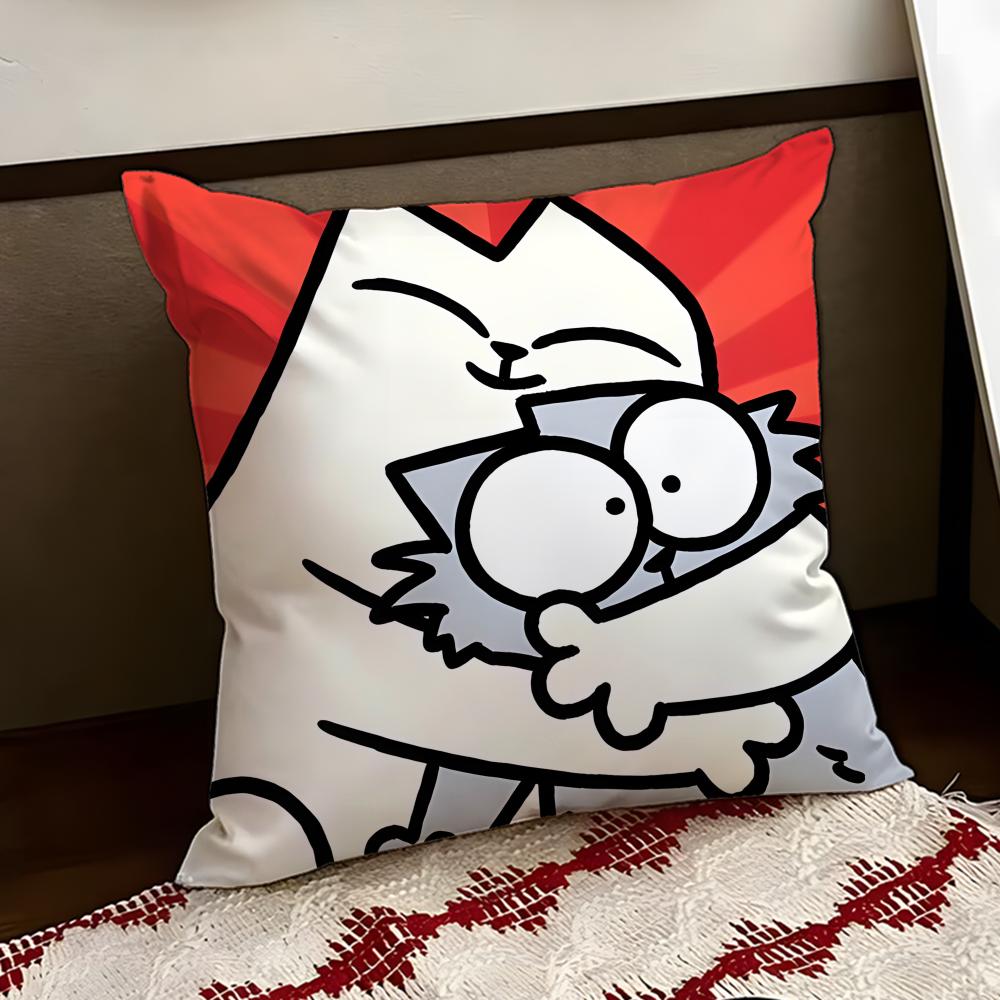 Cartoon SSimons Cat Cushion Cover Reversible Soft Durable Pillow Cover Home Car MultiScene Use for Daily Comfort
