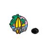 Let's Go To Beach Enamel Pins Born To Surf Coconut Tree Hawaii Sunset Brooches
