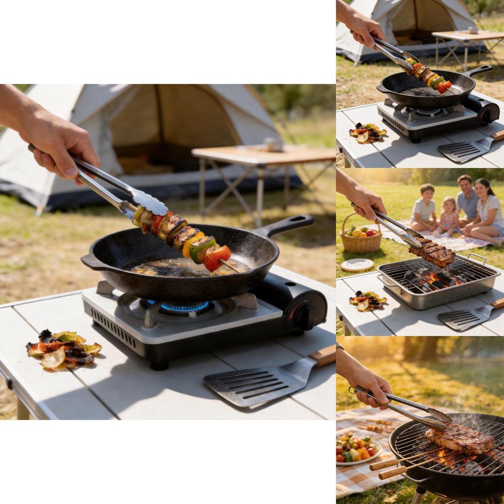 Outdoor Picnic Barbecue Tool Clips With Hightemperature Resistance For Camping And Family Grilling