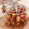 With Grilled Skewers Air Fryer Grill Round Hanging Skewers Rack for Home Kitchen Outdoor