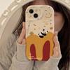 Чехол для мобильного телефона Snow Mountain Tulip для IPhone16pro 15 Новый женский Модель для Apple 14promax/13 Кремовый узор