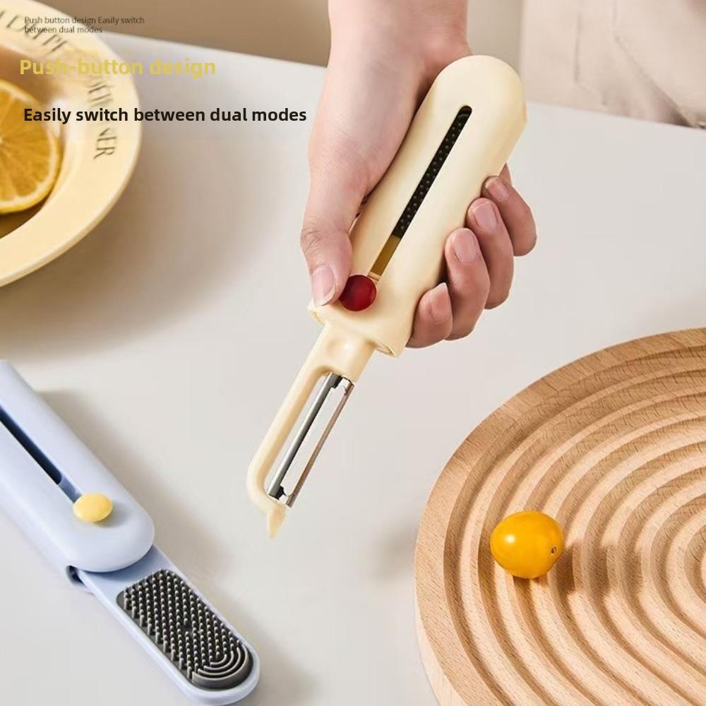 2 in 1 Portable Fruit Peeler Press-Type Kitchen Peeler Multi-functional Potato Peeler Camping