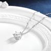 D Цвет 2CT Круглый Муассанит Ожерелье Подвеска Для Женщин S925 Серебряный Алмаз Тест Прошлый Белый Драгоценный Камень Цепи Ювелирные Изделия