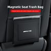 NRZV5 Car Garbage Bag With Back Seat Hanging Magnetic Adsorption Waterproof Leather Accessories Car Decal For Mercedes Benz AMG W214