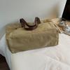 Retro Large Capacity Canvas Bag Solid Color Student Hand Shoulder Bag