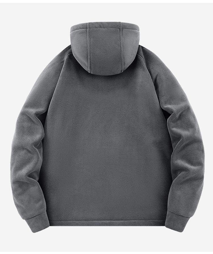 Мужская повседневная куртка Jeep Sherpa Fleece 2025 - Верхняя одежда с капюшоном Осень/Зима