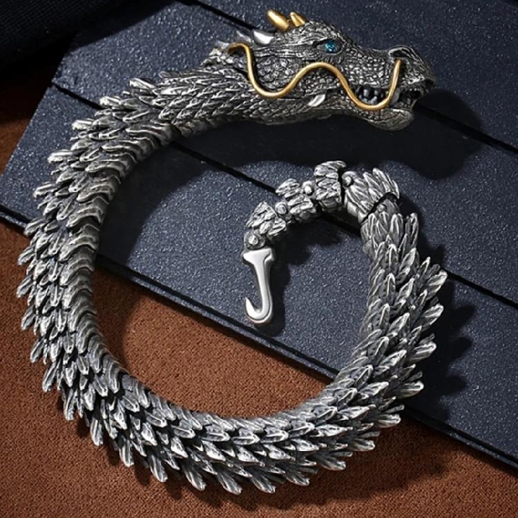 Trendy Loong Copper Bracelet Trendy Dragon Motifs Copper Bangles Stylish Wristband for Unique Style Statement
