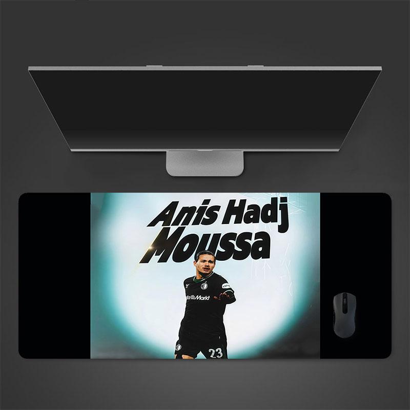 Anis Hadj Moussa Mouse Pad, Large Gaming Desk Mat, Non-slip XXL Mousepad for Laptop & Tablet, Mini PC Playmat with Stitched Edges