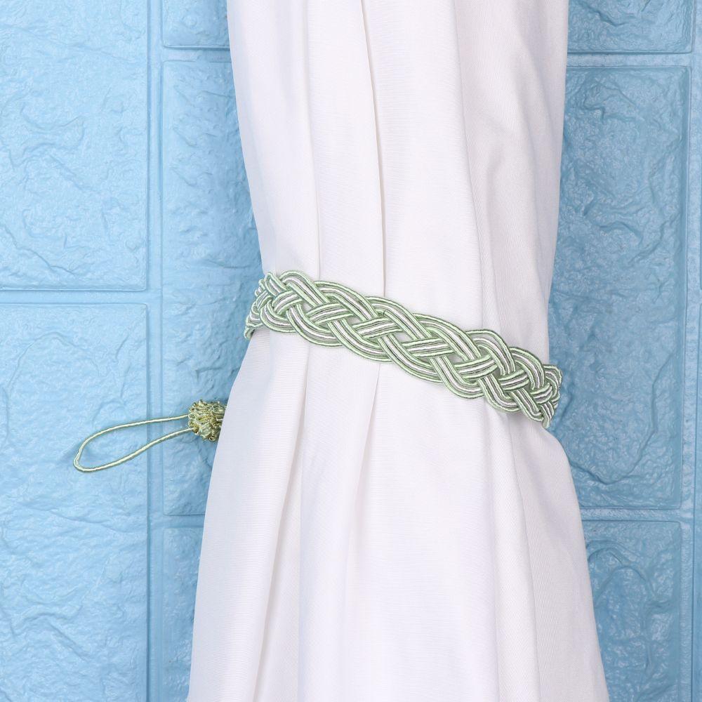 Durable Modern Hold Braided Tiebacks Satin Voile Strap Tie Backs Curtain Holder Rope