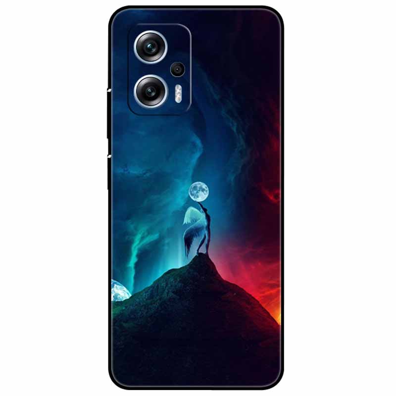 Чехол для Xiaomi Poco X4 GT 6,6'' Кот Волк ТПУ Силикон Мягкий Coque Fundas для Poco X4 GT 5G Чехол Черный Край Милый PocoX4 X 4 GT