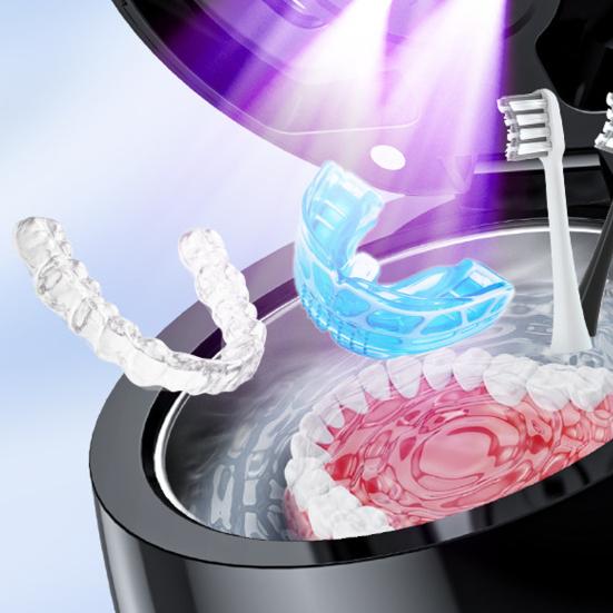 Машина для чистки зубных протезов Ультразвуковой фиксатор с большой вибрационной способностью 43000 Гц Высокочастотный очиститель Plug-Play Каппа