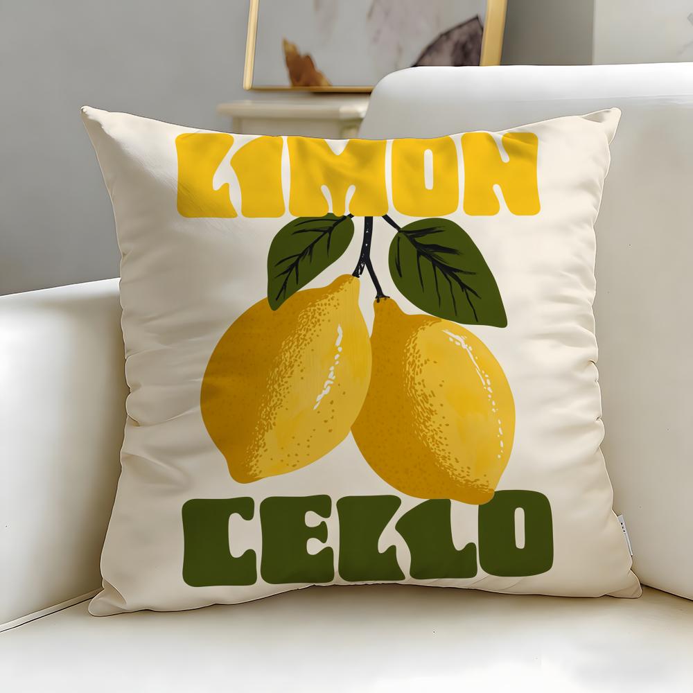 beverage theme Limoncello Cocktail Cushion Cover Soft EasyWash Pillow Case Versatile for Couch Bed Travel and Office