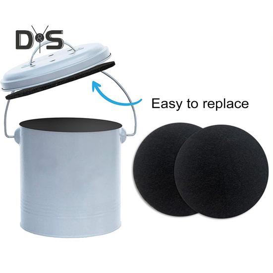 1/5Pcs Compost Bucket Activated Charcoal Filter Trash Can Bin Deodorant Cotton Pad Kitchen Car Refrigerator Odor Absorbing Purifying Deodorizer Sheet