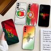 Чехол для телефона с флагом Португалии для фанатов футбола, для Samsung S25, S24, S21, S22, S23, S30, Ultra, S20, Plus, Fe, Мягкий силиконовый черный чехол