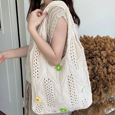 Вязаная сумка Тканая сумка Flower Niche All-in-one Bag Женская сумка через плечо Premium Sense