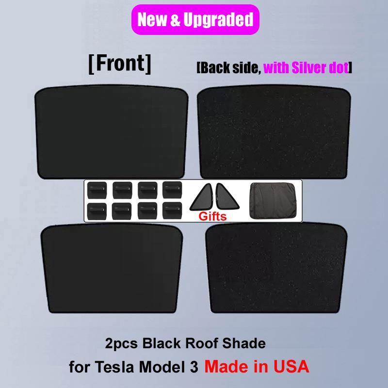 Модернизируйте солнцезащитные шторки для Tesla Model 3 Y 2023. Солнцезащитная шторка на стеклянной крыше. Передний задний люк на крыше. Ветровое стекло. Защитная шторка на крыше. Защитная сетка.