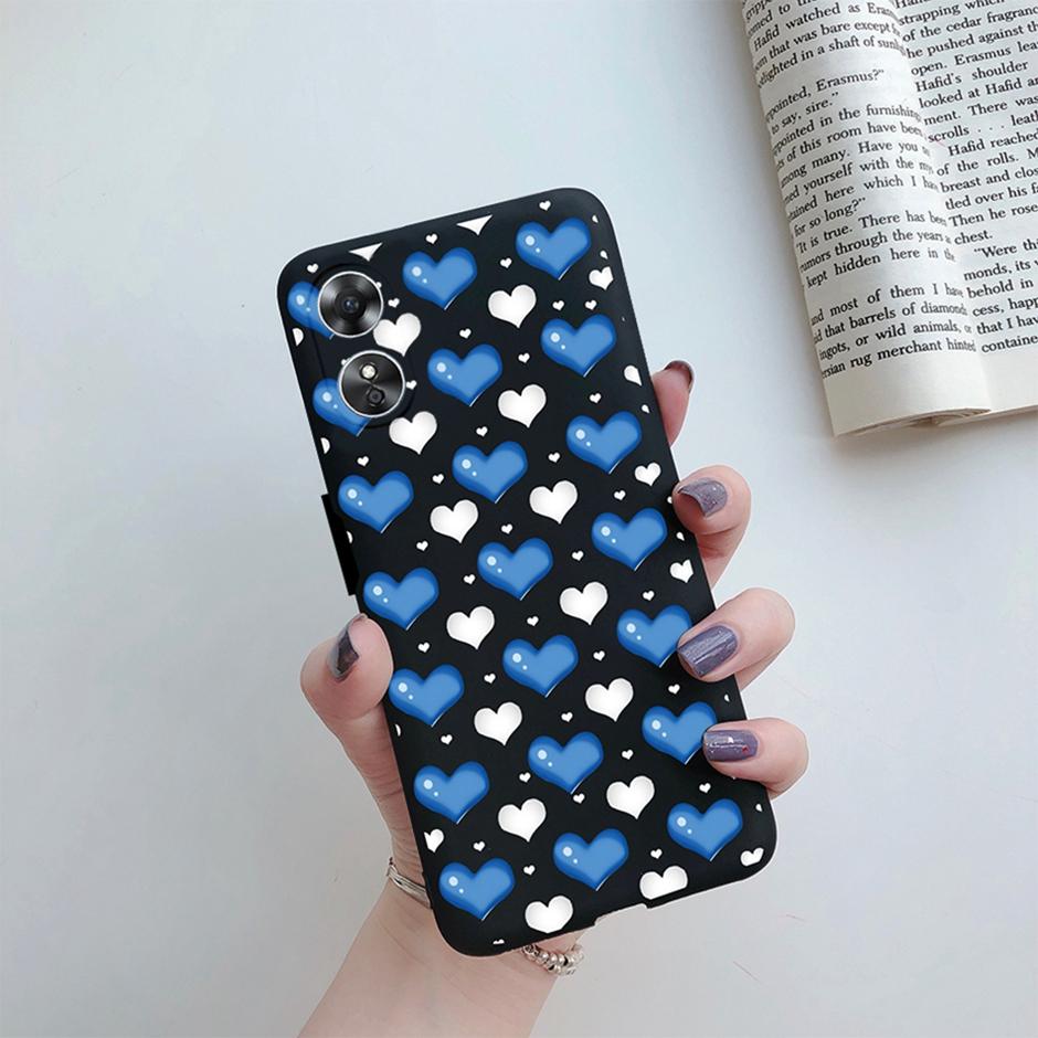 For OPPO A17 Phone Case CPH2477 Flower Butterfly Casing TPU Soft Silicone Back Cover for Oppo A17 A 17 Shell OppoA17 Bumper Capa