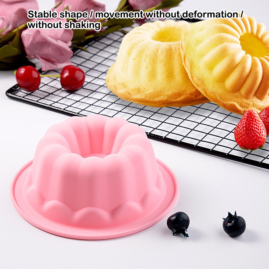 Рифленая круглая силиконовая форма для выпечки, антипригарная мини-форма, термостойкая, тыквенная, десертная, кексы, домашняя свадьба