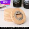 5pcs Bamboo Bottle Opener Bulk for Refrigerator Handmade DIY Magnetic Blank Bottle Opener Fridge Magnet Wedding Favors 6