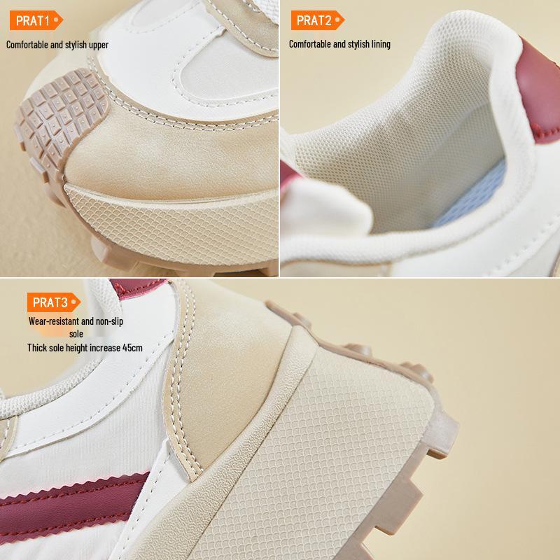 Korean Style Women's 2025 Spring Forrest Gump Shoes - Thick-Soled, Height-Increasing Casual Running Shoes HL871-1