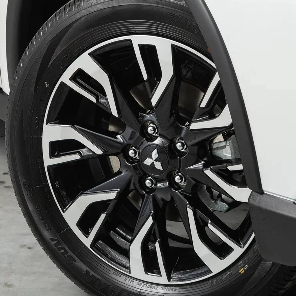4PCS 60mm Wheel Hub Cap Emblem Stickers for Mitsubishi Compatible with All Models Pajero Outlander Lancer Rim Decal Easy Install