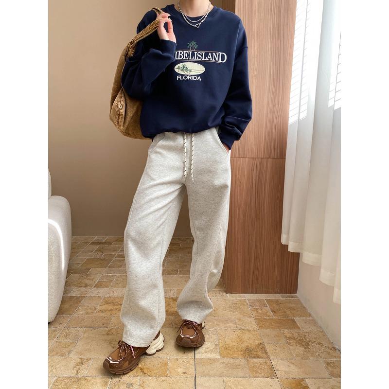 Sinan Весна Американский Стиль Кокосовая Дерево Принт Свободный Свитер SN7125