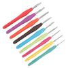 9 шт. Крючки для вязания 2 мм-6 мм Эргономичная мягкая ручка из TPR Алюминиевые крючки Спицы для рук с артритом
