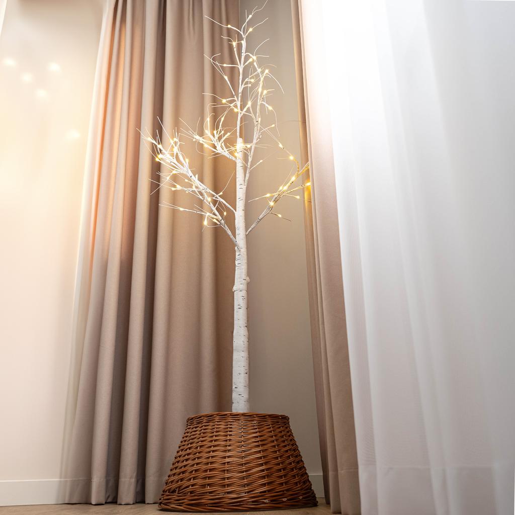 Osłona Na Stojak Pod Choinkę Wiklinowa 55 cm Osłonka Kosz Stojaka Naturalny