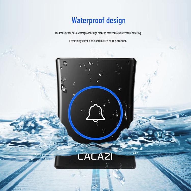 Smart Long-Range Wireless Doorbell with Three Receivers, Music, Flashing Lights, and Remote Control for Home and Elderly.