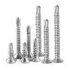 Stainless Steel Flat Head Machine Screws, M4.2, 16mm, 25mm, 32mm, 38mm, 45mm, 50mm, Drill Screw Set, for Steel Plate Screws, Wood Screws, Drill Screws