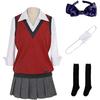 2021 Kakegurui Азартный игрок Косплей Мидари Икишима Косплей Костюм Школьная форма Жилет Женская Униформа Jk Анимационная Униформа Костюм